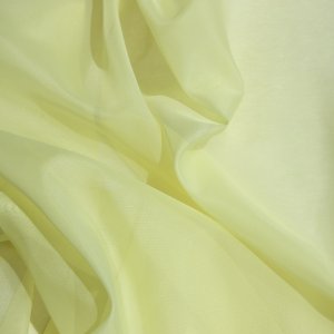 Egyszínű voile fényáteresztő függöny 290 cm magas, sárga színű