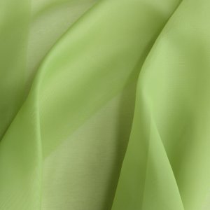 Egyszínű voile fényáteresztő függöny 290 cm magas, zöld színű