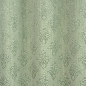 Geometriai mintás jacquard dekor függöny, zöld színű