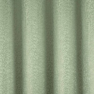 Geometriai mintás jacquard dekor függöny, zöld színű