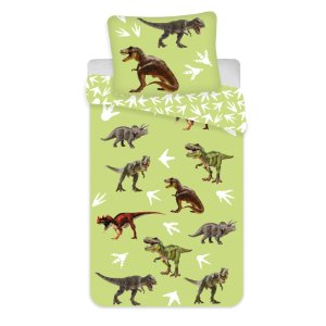 Dinoszaurusz Green gyerek, ovis ágyneműhuzat 100×135cm, 40×60 cm