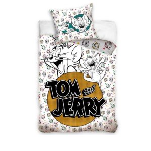 Tom és Jerry White ágyneműhuzat 140×200cm, 70x90 cm