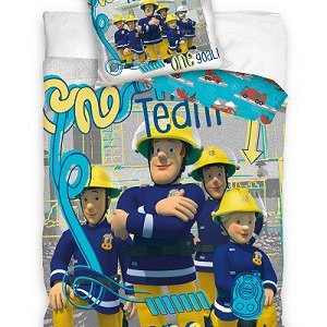 Sam a tűzoltó Team Goal ágyneműhuzat 140×200cm, 70x90 cm
