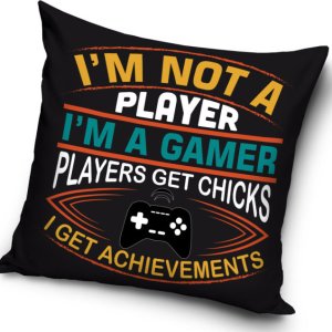 Gamer Achievements párna, díszpárna 40 x 40 cm