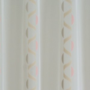 Mintás voile fényáteresztő függöny, sárga színű