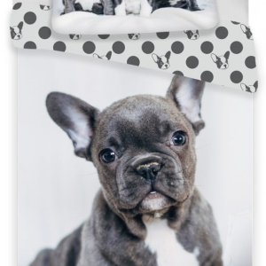 Kutyás French Bulldogs Black ágyneműhuzat 140×200cm, 70×90 cm
