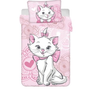 Disney Marie Aristocat gyerek, ovis ágyneműhuzat 100×135 cm, 40×60 cm