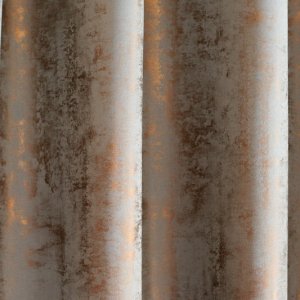 Fémes mintás dekor függöny, szürke színű