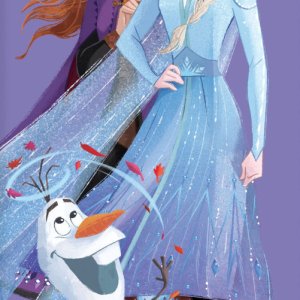 Disney Jégvarázs Purple fürdőlepedő, strand törölköző 70x140 cm