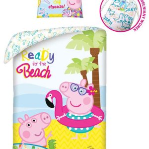 Peppa malac Beach ágyneműhuzat 140×200cm, 70×90 cm