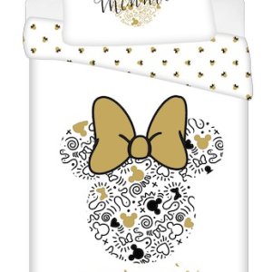 Disney Minnie Gold ágyneműhuzat 140×200cm, 70×90 cm