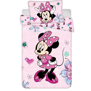 Disney Minnie Flowers ovis ágyneműhuzat 100×135 cm, 40×60 cm
