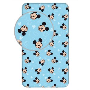 Disney Mickey Funny Head gumis lepedő 90x200 cm