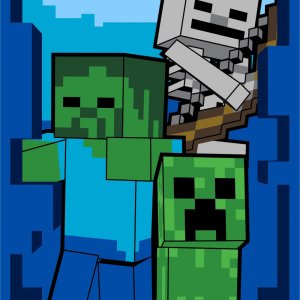 Minecraft Beware fürdőlepedő, strand törölköző Beware 70x140cm