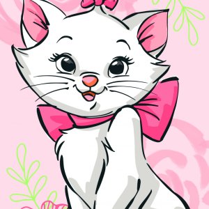 Disney Marie Pink Flower fürdőlepedő, strand törölköző  70*140cm