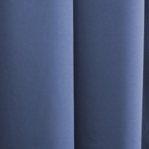 Dim out, minta nélküli dekor függöny, két oldalas, kék színű