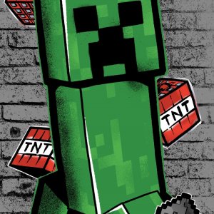 Minecraft Metro Art Creeper Grey fürdőlepedő, strand törölköző 70x140cm