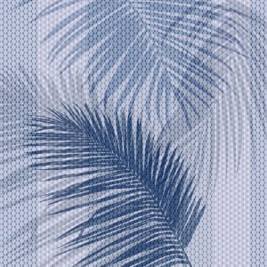 ETEREA PÁLMA MINTÁS, CSÍKOS panel, 4,90 x 3,00 m, kék