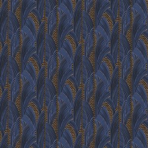 AGATHE VINTAGE KALÁSZOS Tapéta (0,53 m x 10,05 m), kék