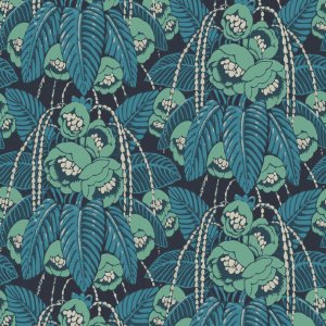 AGATHE VINTAGE VIRÁGOS Tapéta (0,53 m x 10,05 m), zöld
