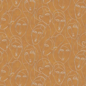 AGATHE VINTAGE ARCOK Tapéta (0,53 m x 10,05 m), korall