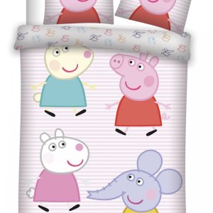 Peppa malac Little Friends gyerek, ovis ágyneműhuzat 100×135cm, 40×60 cm