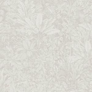 CABINET VINTAGE DZSUNGEL Tapéta (0,53 m x 10,05 m), fehér