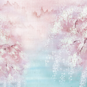 WALL DESIGNS JAPÁN TÁJKÉP Tapéta (1,27m x 3,00m), pink