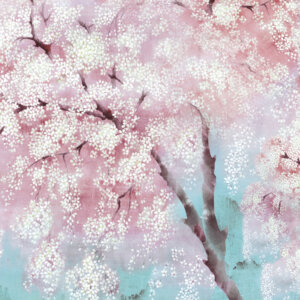WALL DESIGNS JAPÁN TÁJKÉP Tapéta (1,27m x 3,00m), pink