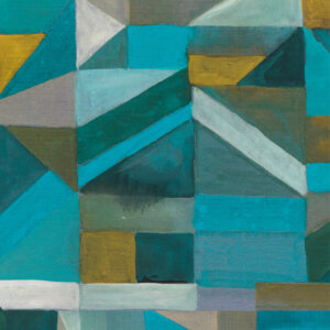 WALL DESIGNS FESTETT, SZÍNES HÁROMSZÖGEK Tapéta (1,27m x 3,00m), kék