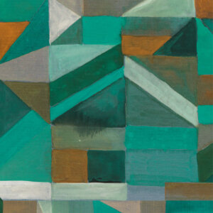 WALL DESIGNS FESTETT, SZÍNES HÁROMSZÖGEK Tapéta (1,27m x 3,00m), zöld