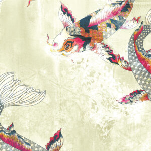 WALL DESIGNS KOI HALAK Tapéta (1,33m x 3,00m), színes