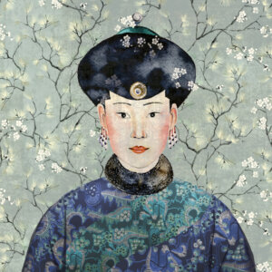 KIMONO GÉSA Tapéta (1,27 m x 1,50 m), kék
