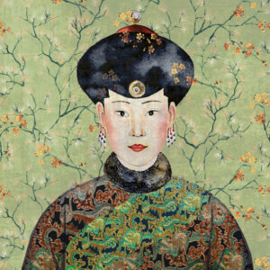 KIMONO GÉSA Tapéta (1,27 m x 1,50 m), zöld