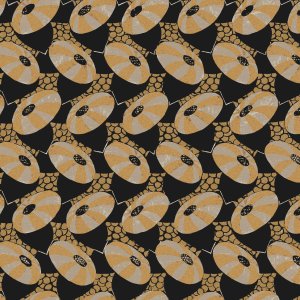 FOLIES RETRO Tapéta (0,70 m x 10,05 m), arany