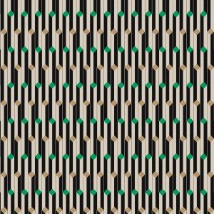 FOLIES RETRO OBELISZK Tapéta (0,70 m x 10,05 m), zöld