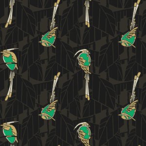FOLIES VINTAGE MADARAS Tapéta (0,70 m x 10,05 m), zöld
