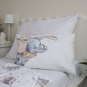 Disney Dumbo Grey gyerek, ovis ágyneműhuzat 100×135cm, 40×60 cm