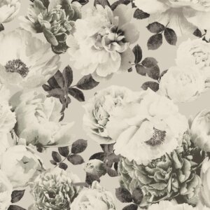 KENT ROMANTIC ROSES Tapéta (0,53 m x 10,05 m), szürke