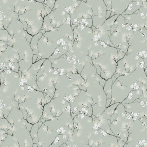 KIMONO JAPÁN VIRÁGOS Tapéta (0,53 m x 10,05 m), szürke