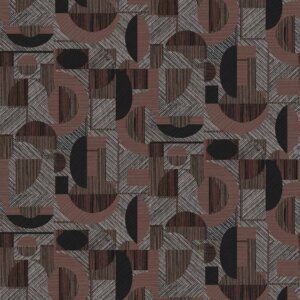 ORBITAL RETRO FORMÁK Tapéta (0,53 m x 10,05 m), korall