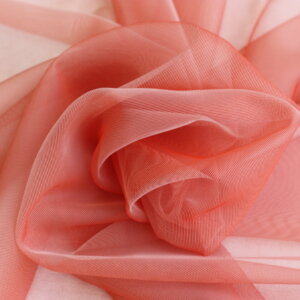 Egyszínű, fényes organza, fényáteresztő, 300 cm magas függöny, piros
