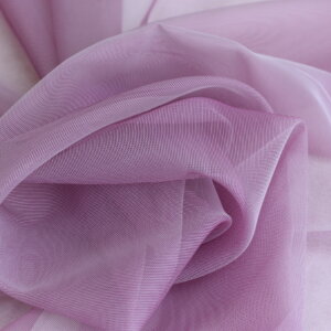 Egyszínű, fényes organza, fényáteresztő, 300 cm magas függöny, világos lila