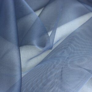 Egyszínű, fényes organza, fényáteresztő, 300 cm magas függöny, királykék