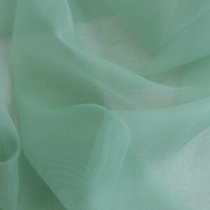 Egyszínű, fényes organza, fényáteresztő, 300 cm magas függöny, halványzöld