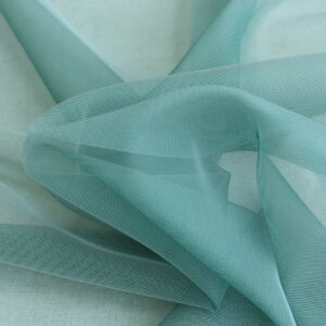 Egyszínű, fényes organza, fényáteresztő, 300 cm magas függöny, türkizzöld