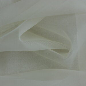 Egyszínű, fényes organza, fényáteresztő, 300 cm magas függöny, ekrü