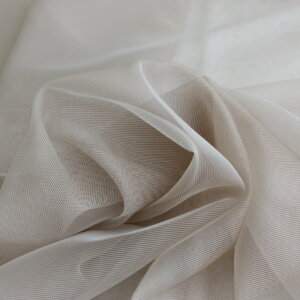 Egyszínű, fényes organza, fényáteresztő, 300 cm magas függöny, homok