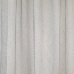 Gyűrt organza függöny, 270 cm, szürke