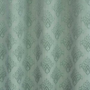 Geometriai mintás jacquard dekor függöny, türkiz színű